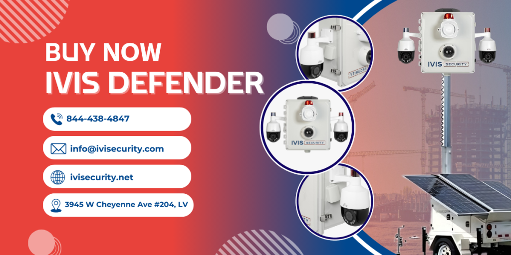 IVIS Defender mobile surveillance unit for construction site camera security and theft prevention.